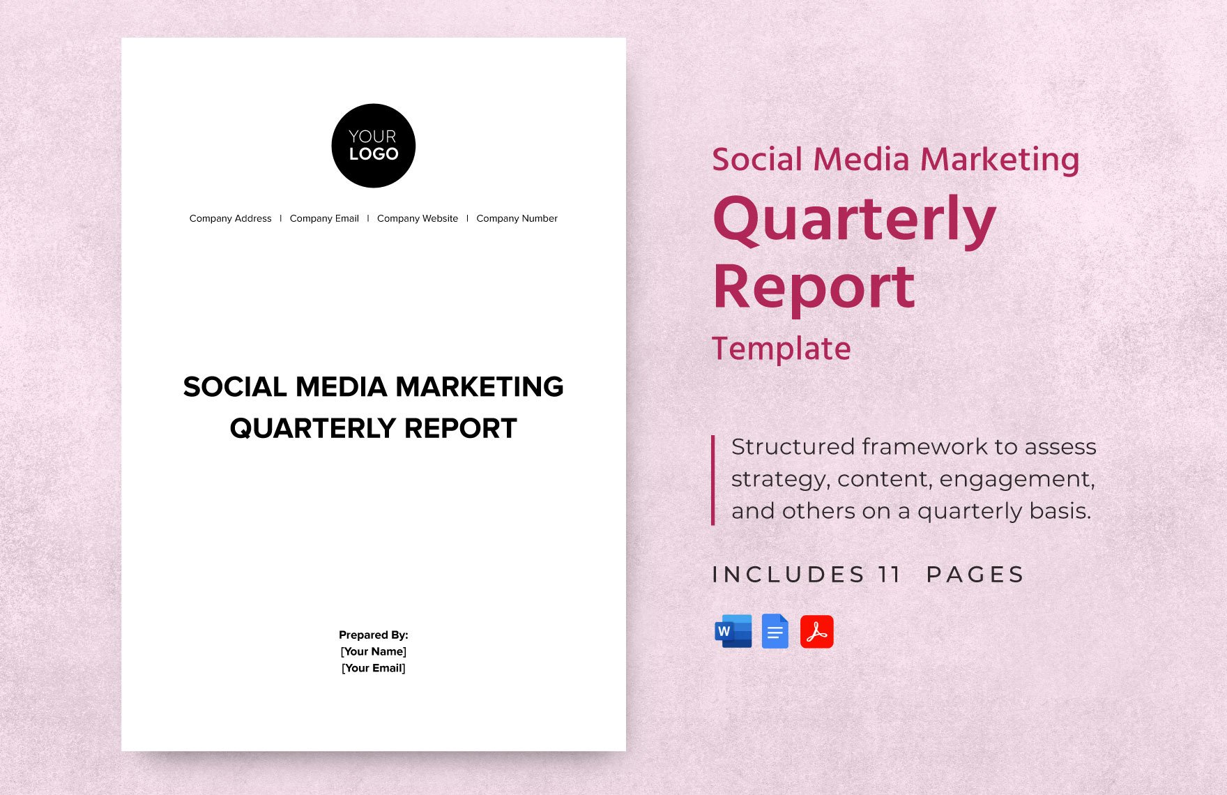 Social Media Marketing Quarterly Report Template