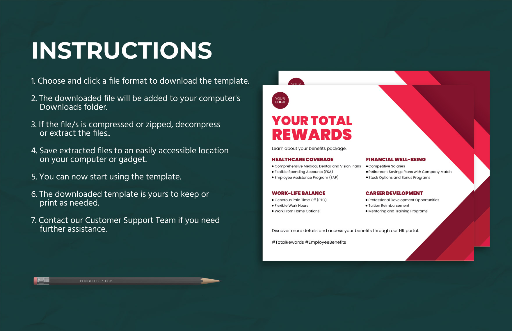 Compensation And Benefits Banner HR Template