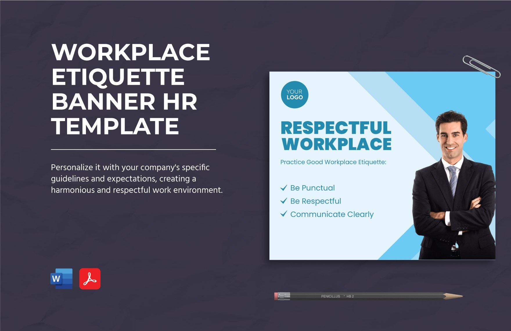 Workplace Etiquette Banner HR Template
