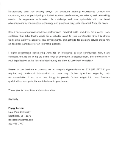 Free Recommendation Letter  Template to Edit Online