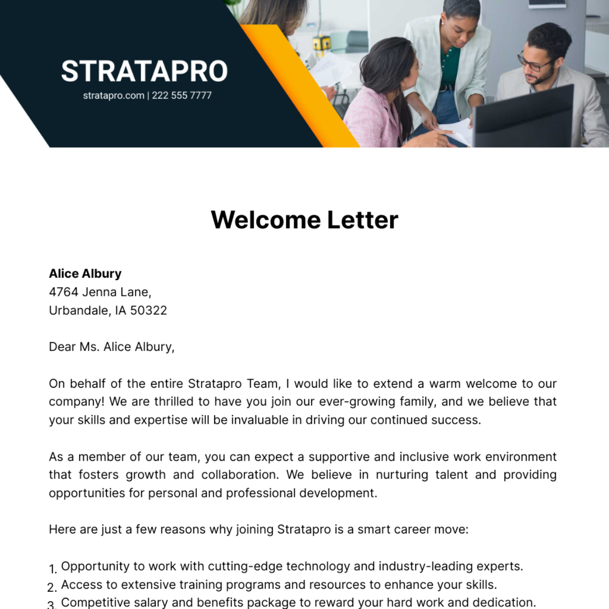 Welcome Letter  Template - Edit Online & Download