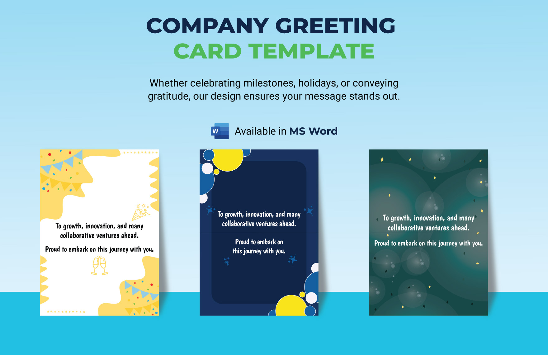 Company Greeting Card Template Download in Word