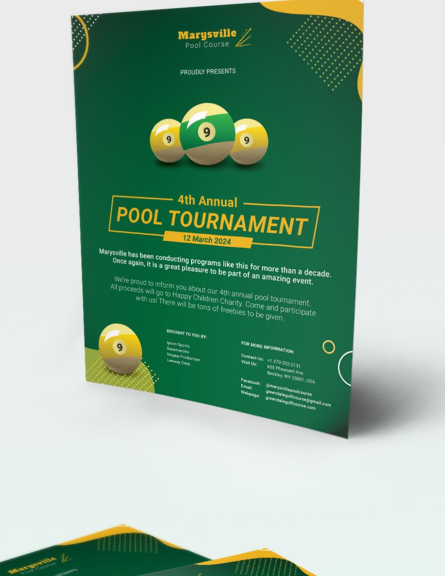 Pool Tournament Flyer 