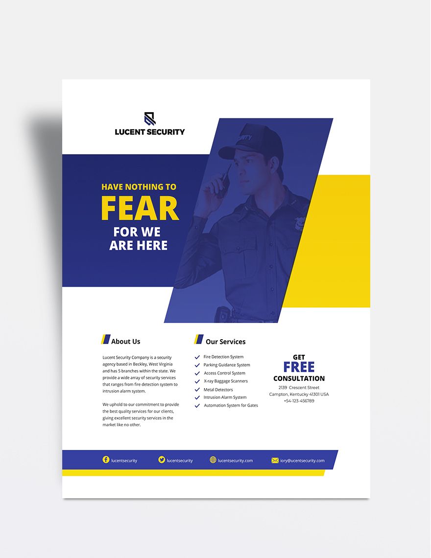 Security Company Flyer Template