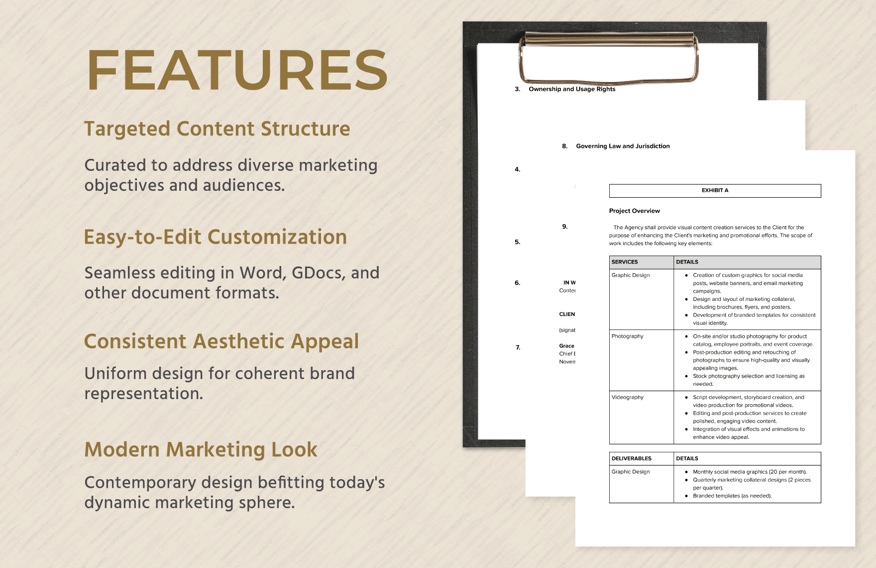 Marketing Visual Content Creation Contract Template