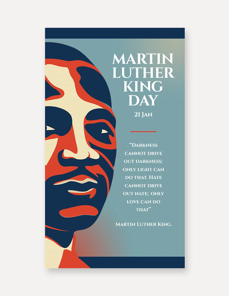 Free Martin Luther King Day Whatsapp Image Template in PSD