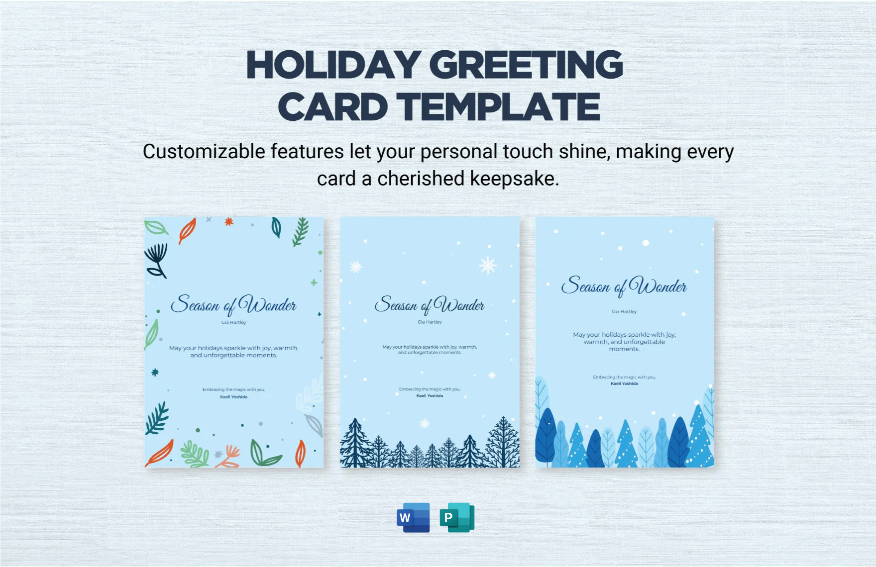 Editable Holiday Card Templates In Publisher To Download