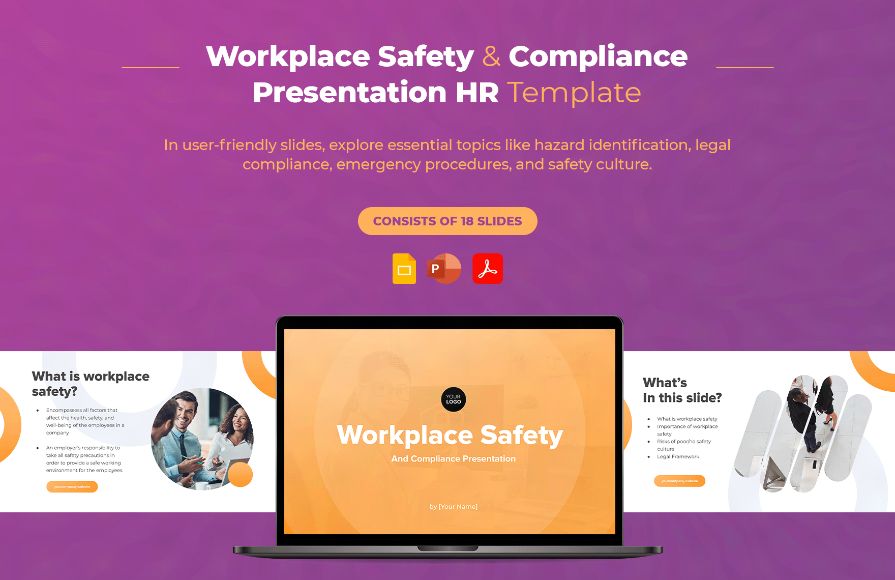 Workplace Safety and Compliance Presentation HR Template