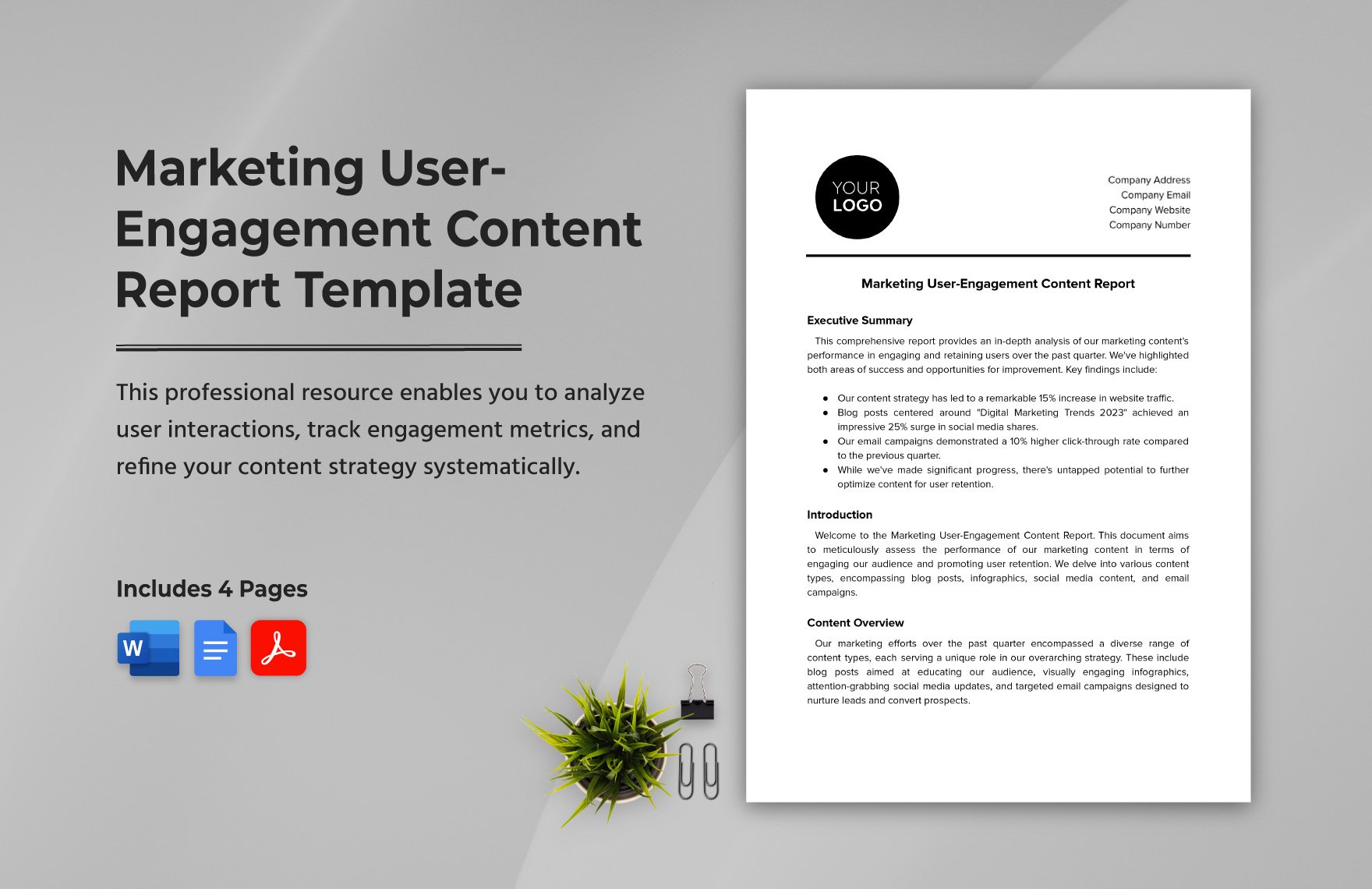 Marketing Content Promotion Resolution Template in Word, Google Docs, PDF