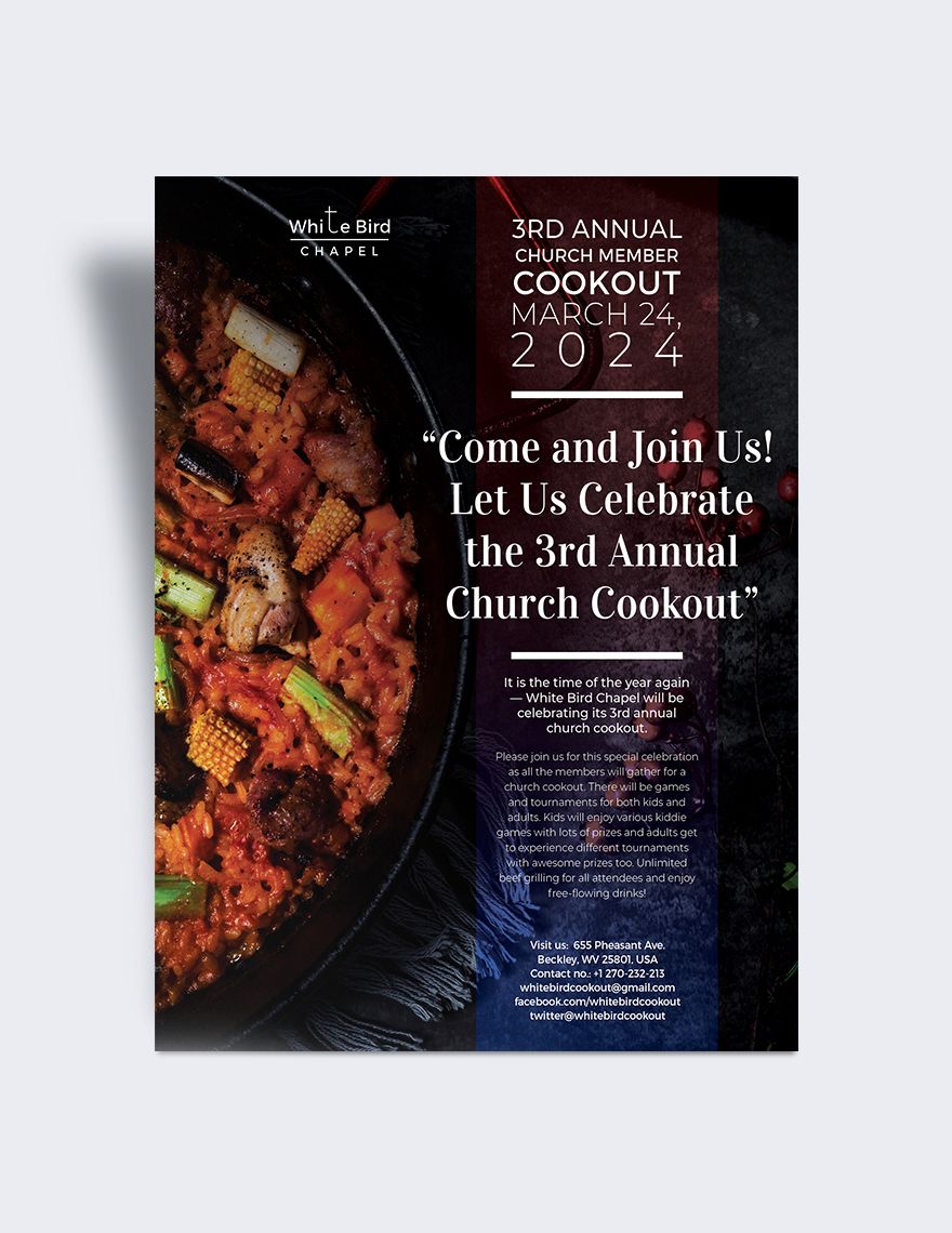 Free Church Cookout Flyer Template