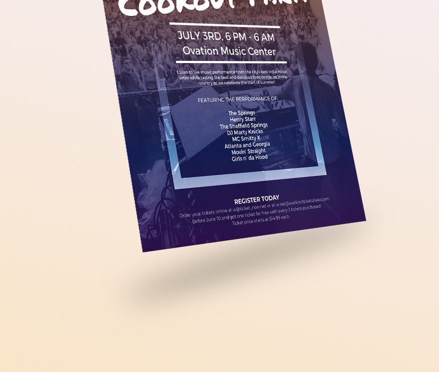 Summer Cookout Flyer 