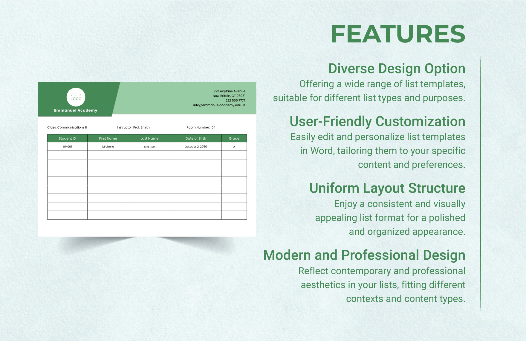 Free List Format Template Download in Word Template net Free List Format Template Download in Word Template net