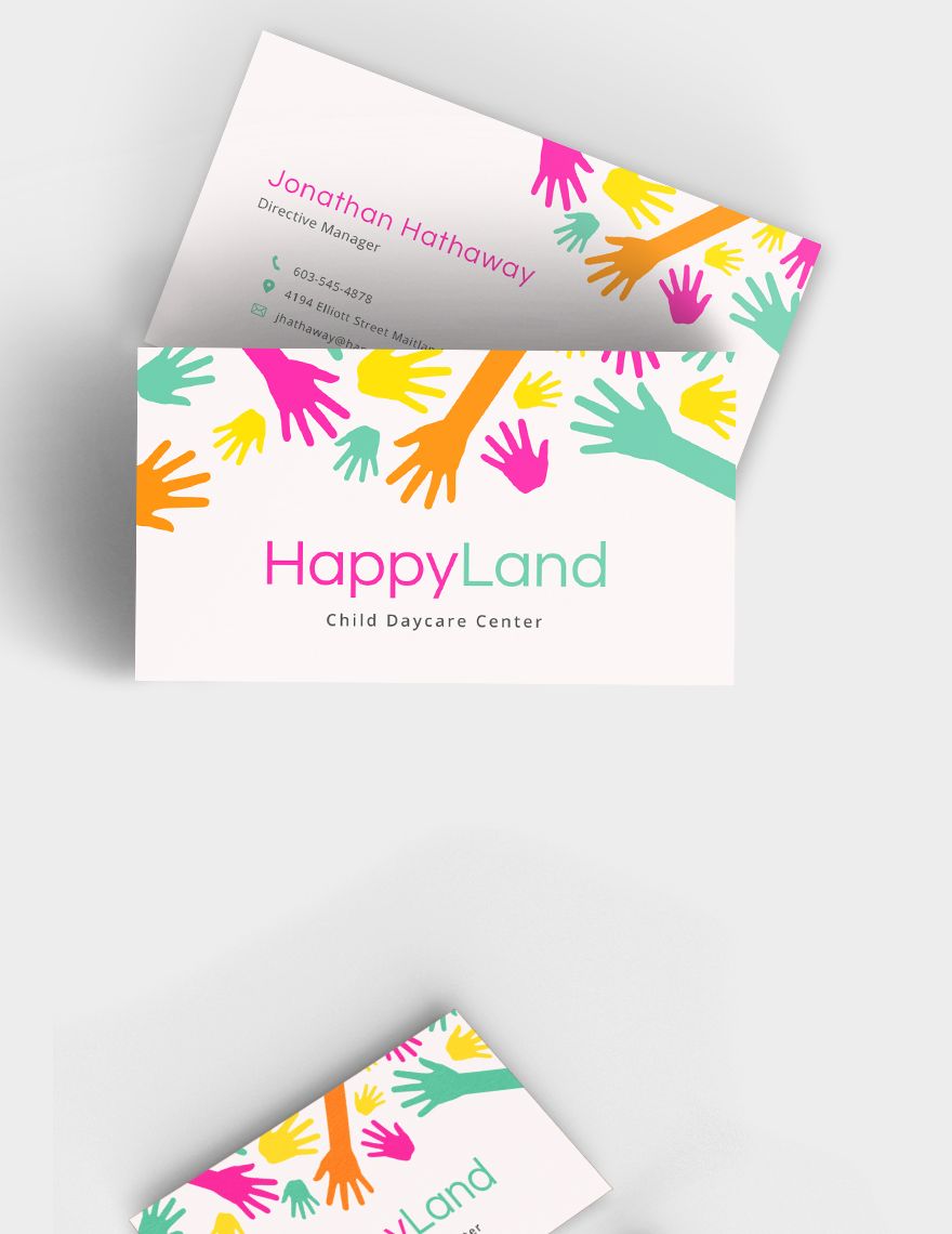 Child care Business Card Template