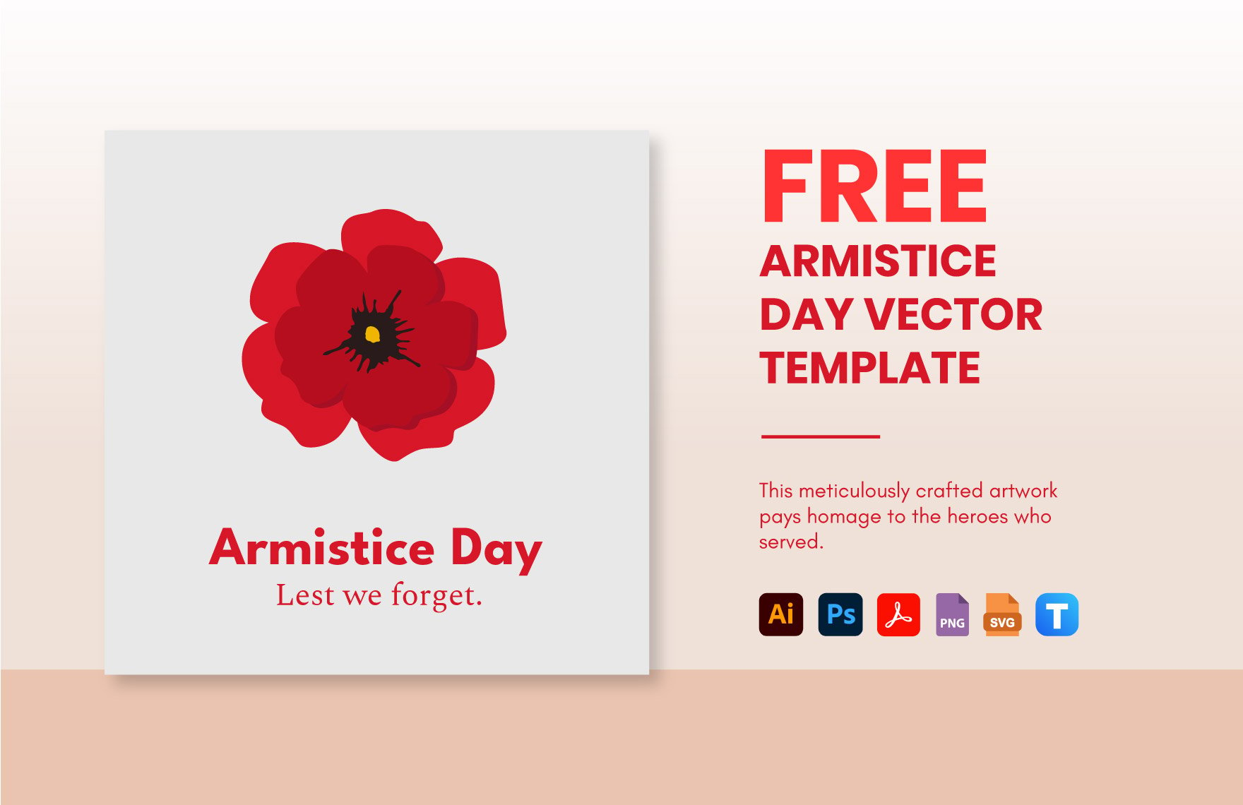 Free Armistice Day Vector in PDF, Illustrator, PSD, SVG, PNG