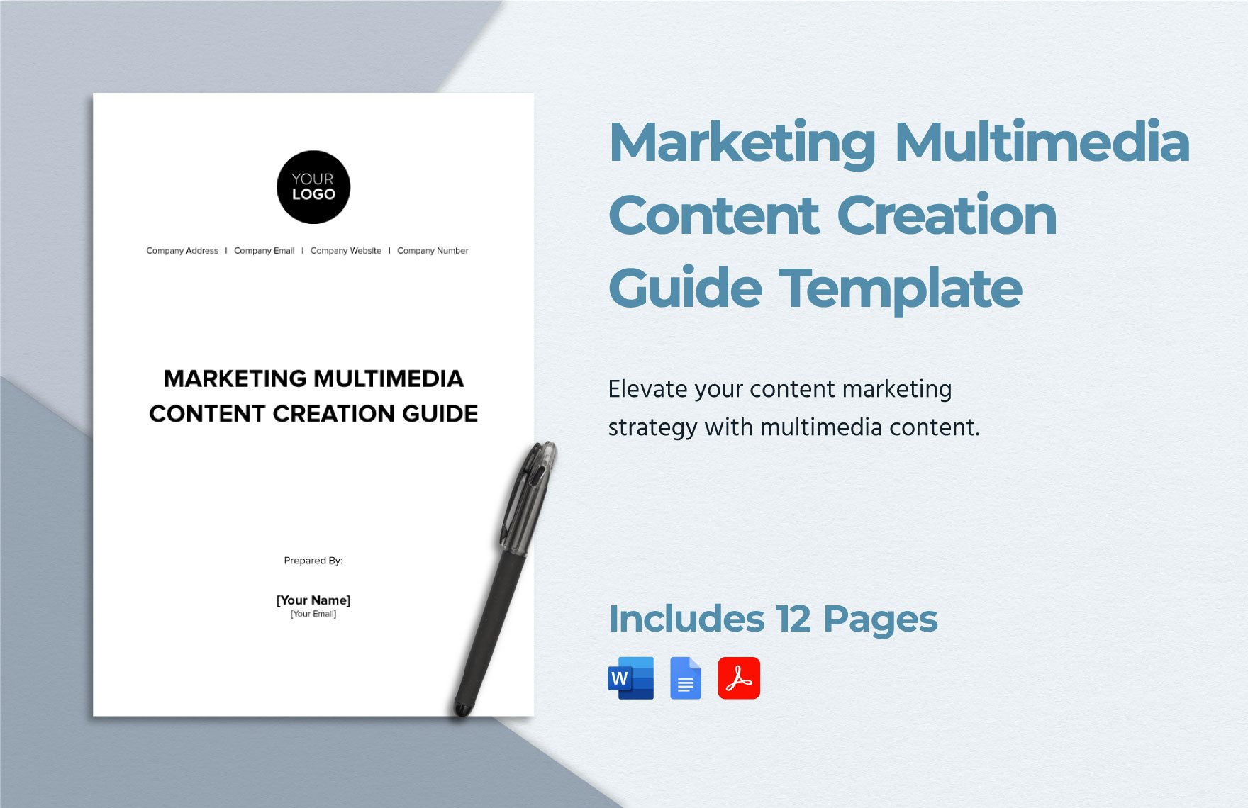 Marketing Multimedia Content Creation Guide Template