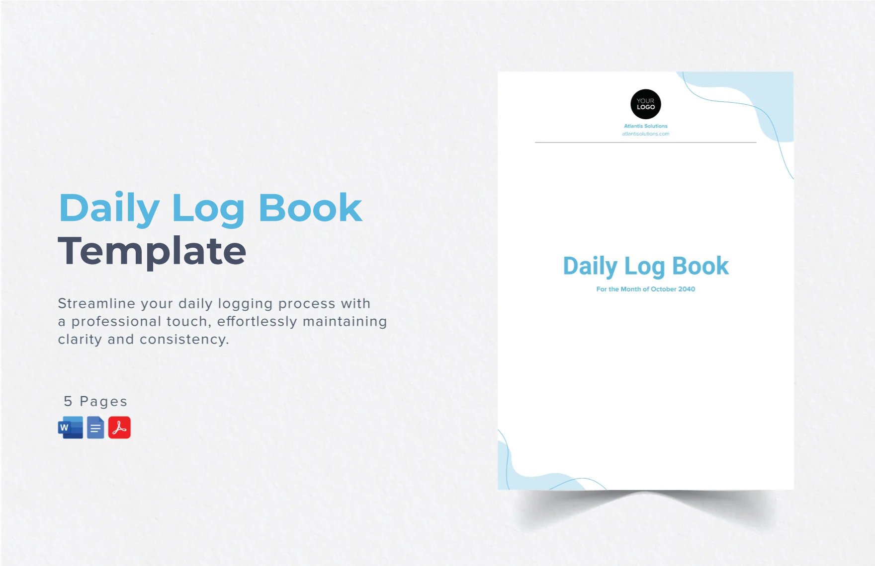 Free Daily Log Book Template in Word, Google Docs, PDF