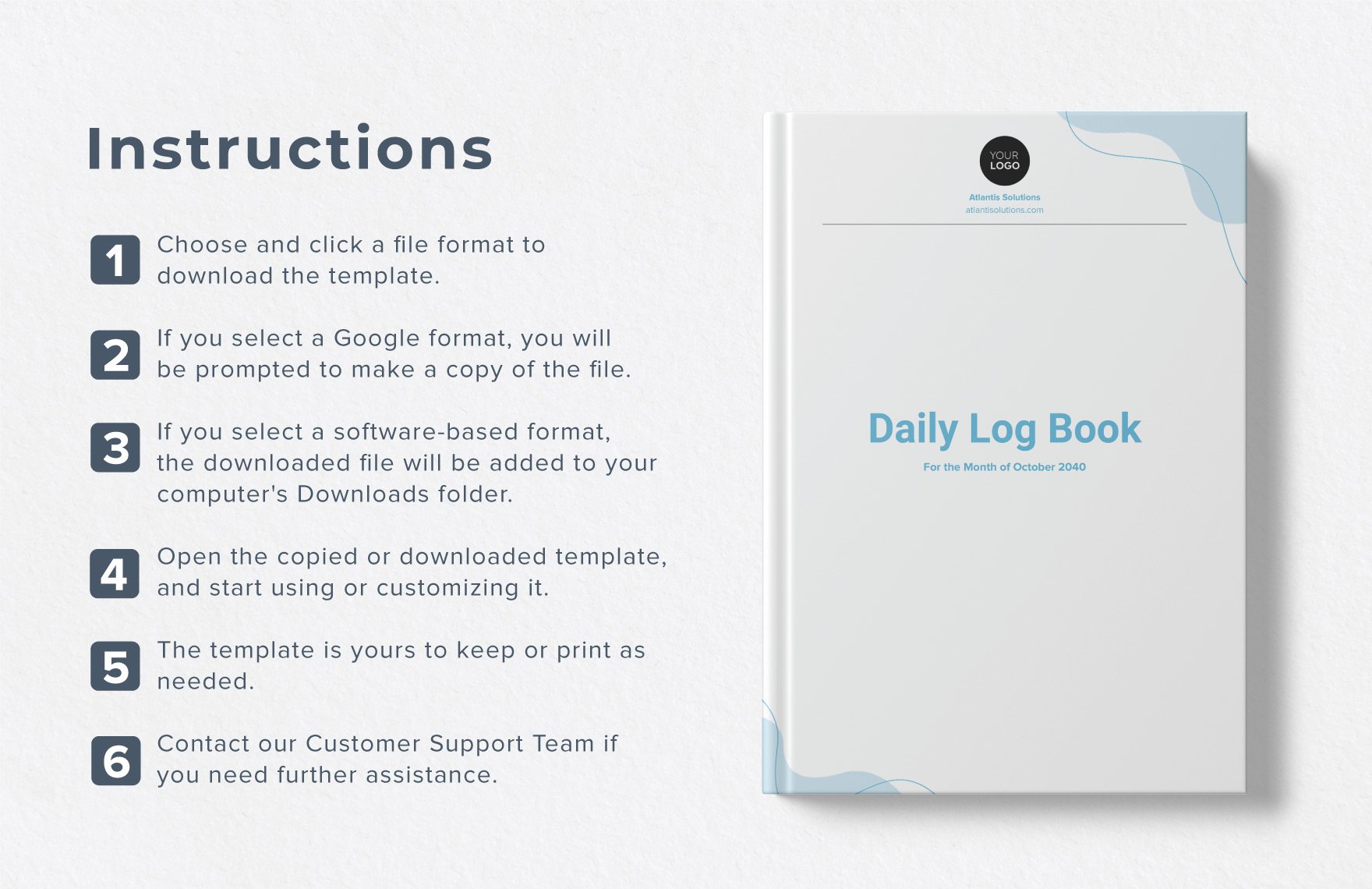 Daily Log Book Template