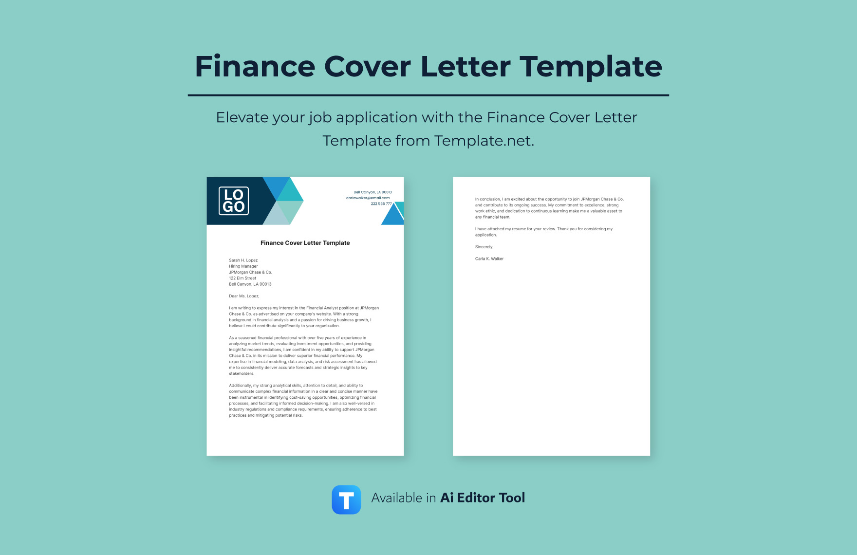 Finance Cover Letter  Template - Edit Online & Download