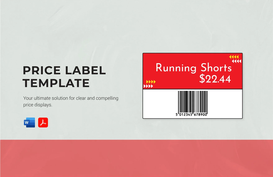 Free Price Label Template in Word, PDF