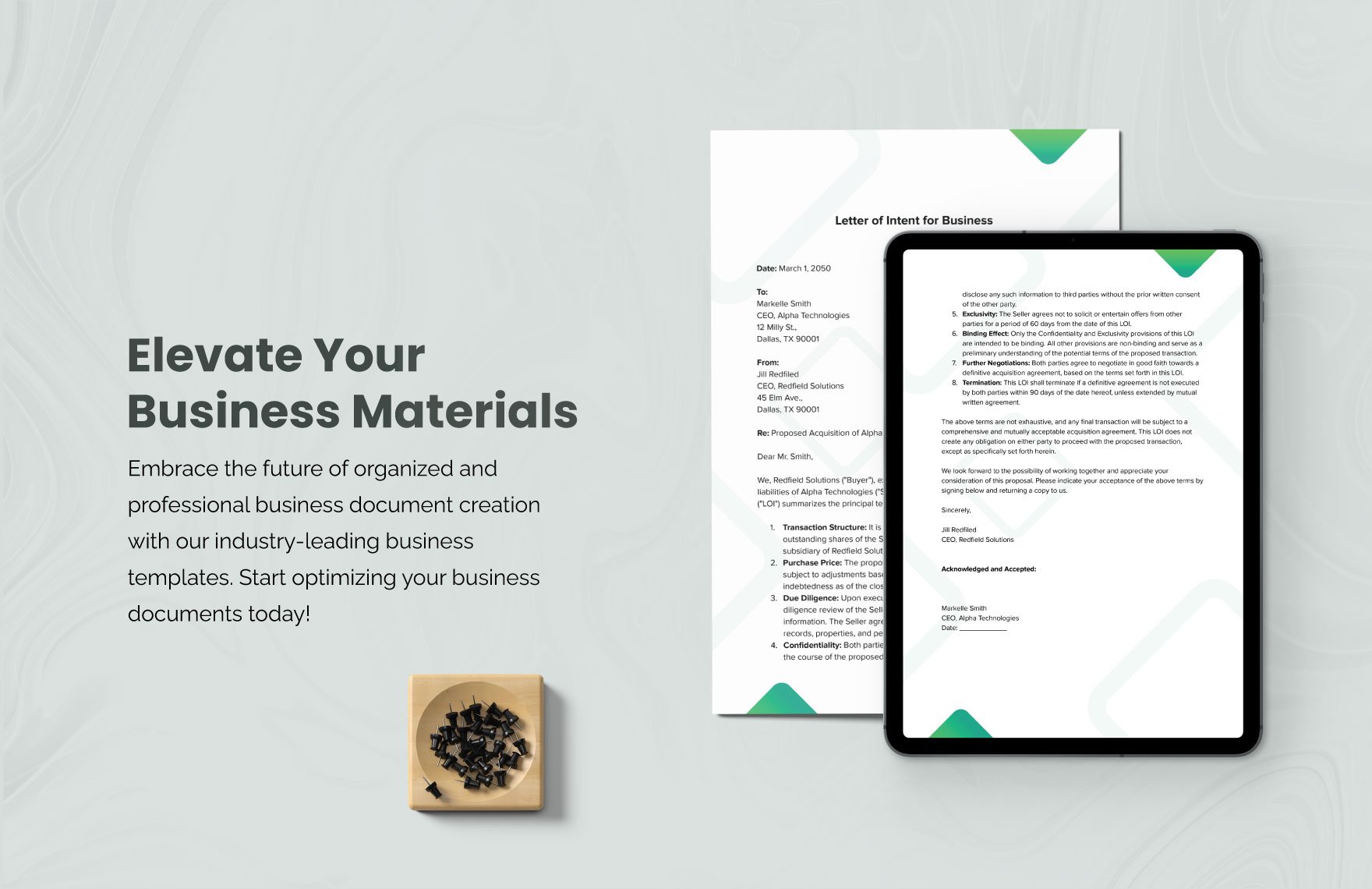 Letter of Intent for Business Template