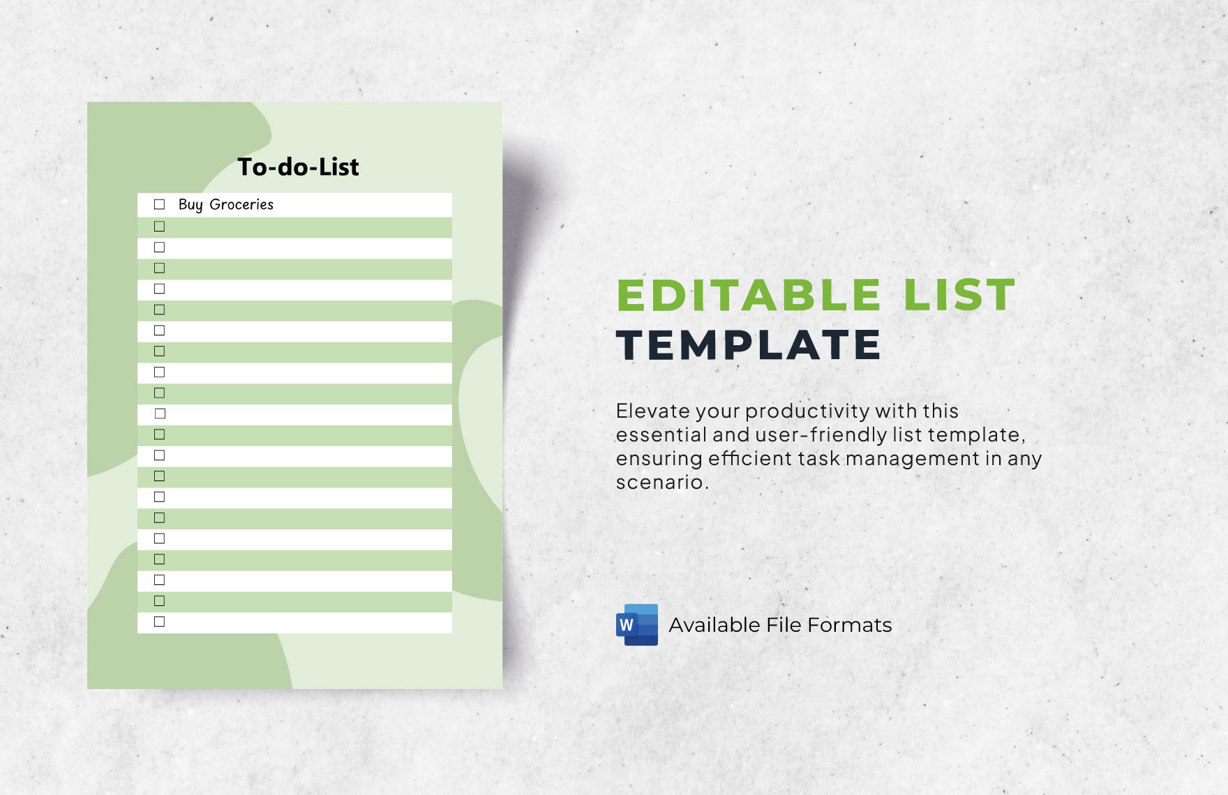 Editable List Template