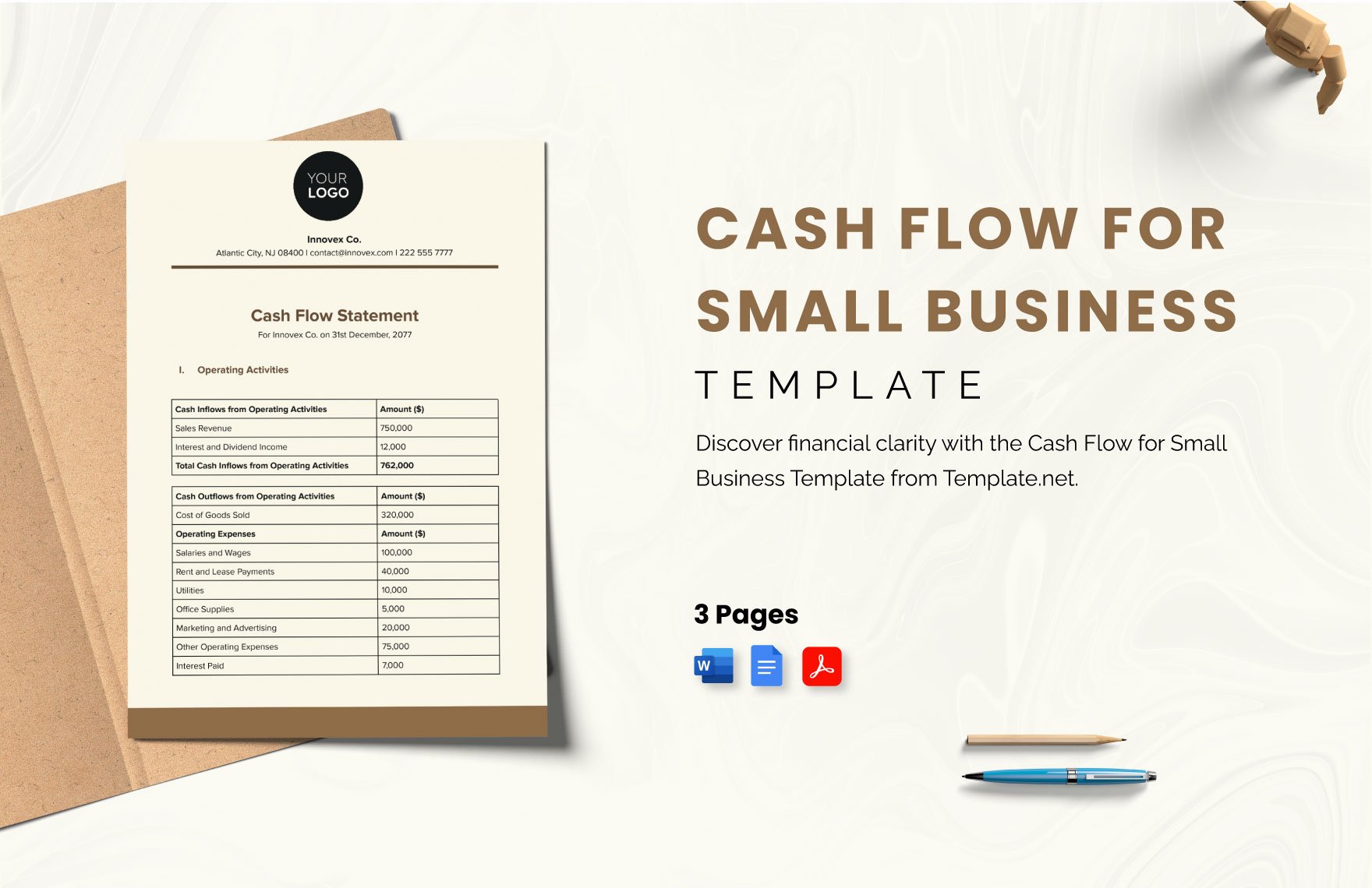 Cash Flow for Small Business Template