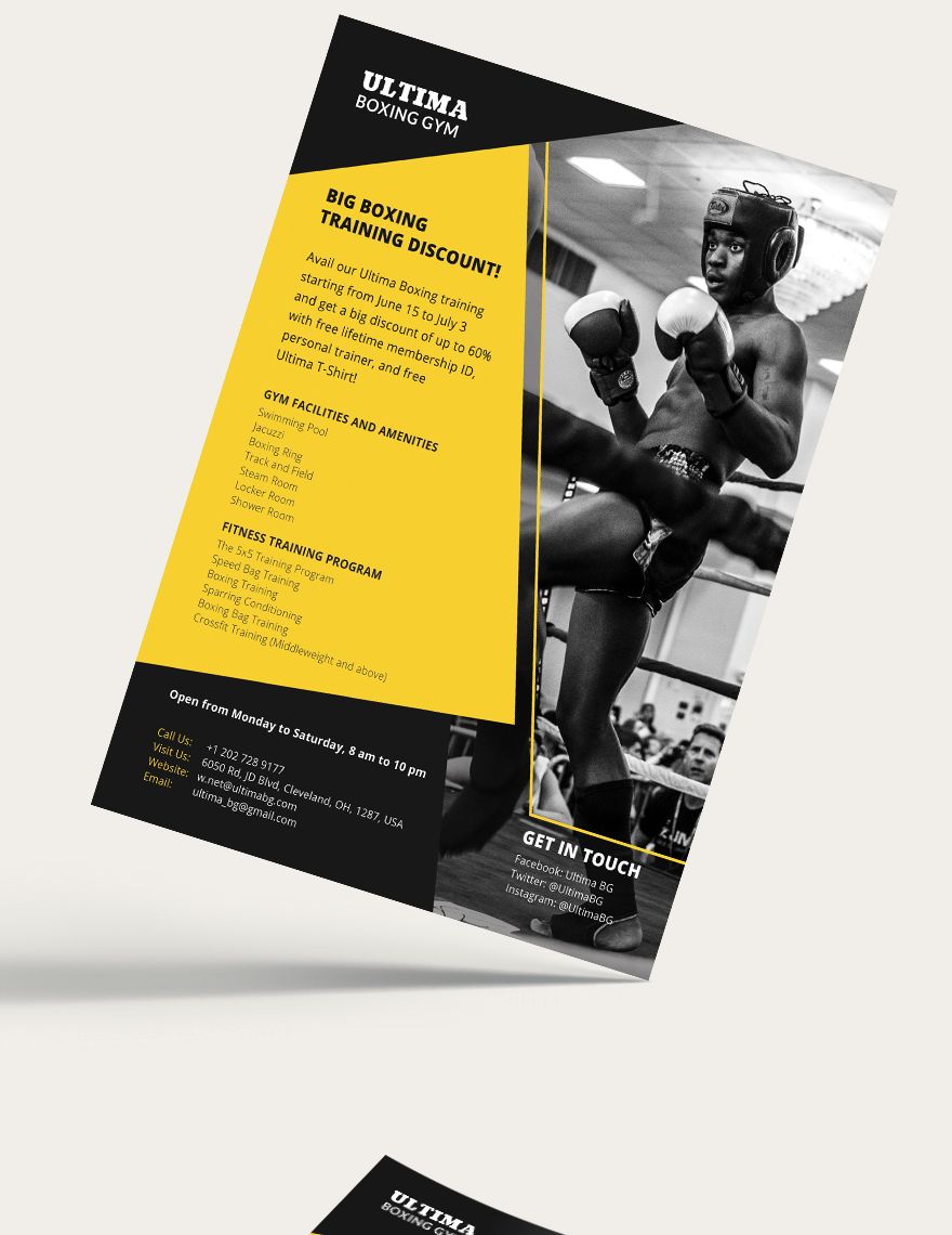 Boxing Gym Flyer Template