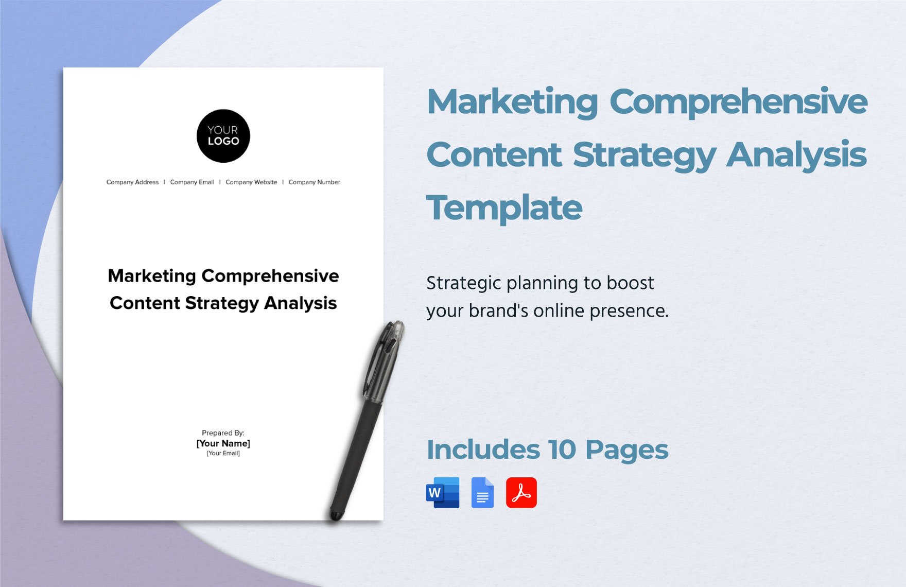 Marketing Comprehensive Content Strategy Analysis Template