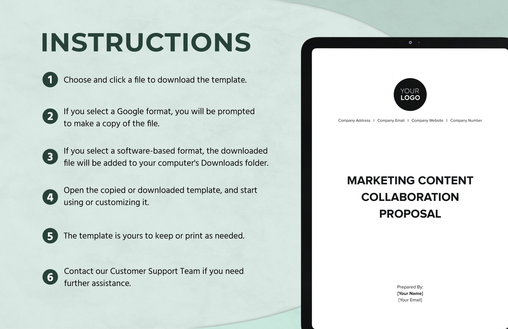 Marketing Content Collaboration Proposal Template