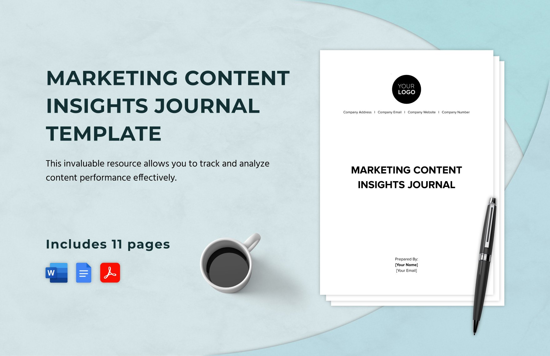 Marketing Content Insights Journal Template