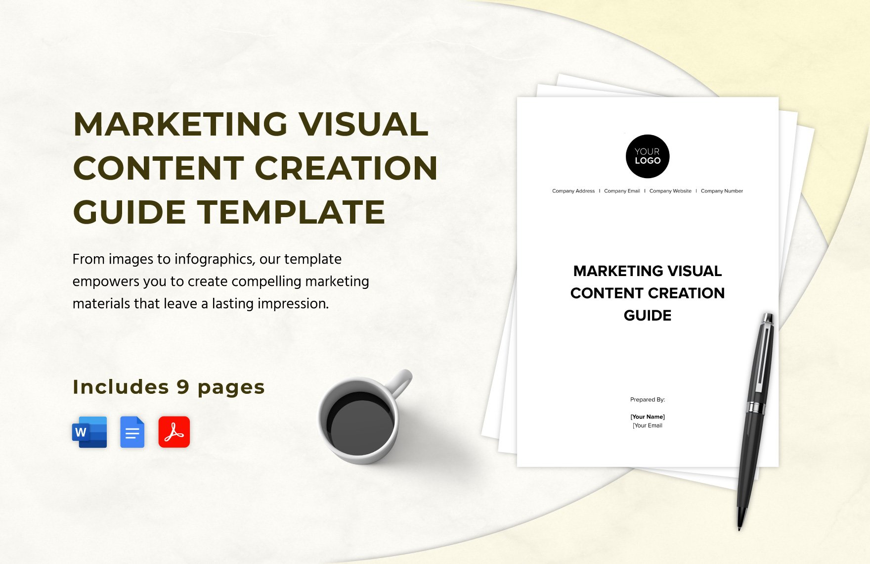 Marketing Visual Content Creation Guide Template in Word, Google Docs, PDF