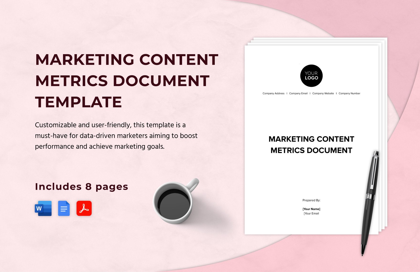 Marketing Content Metrics Document Template