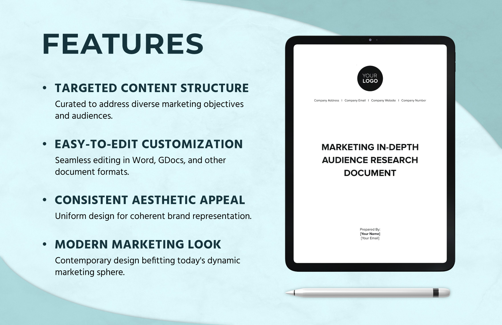 Marketing Indepth Audience Research Document Template