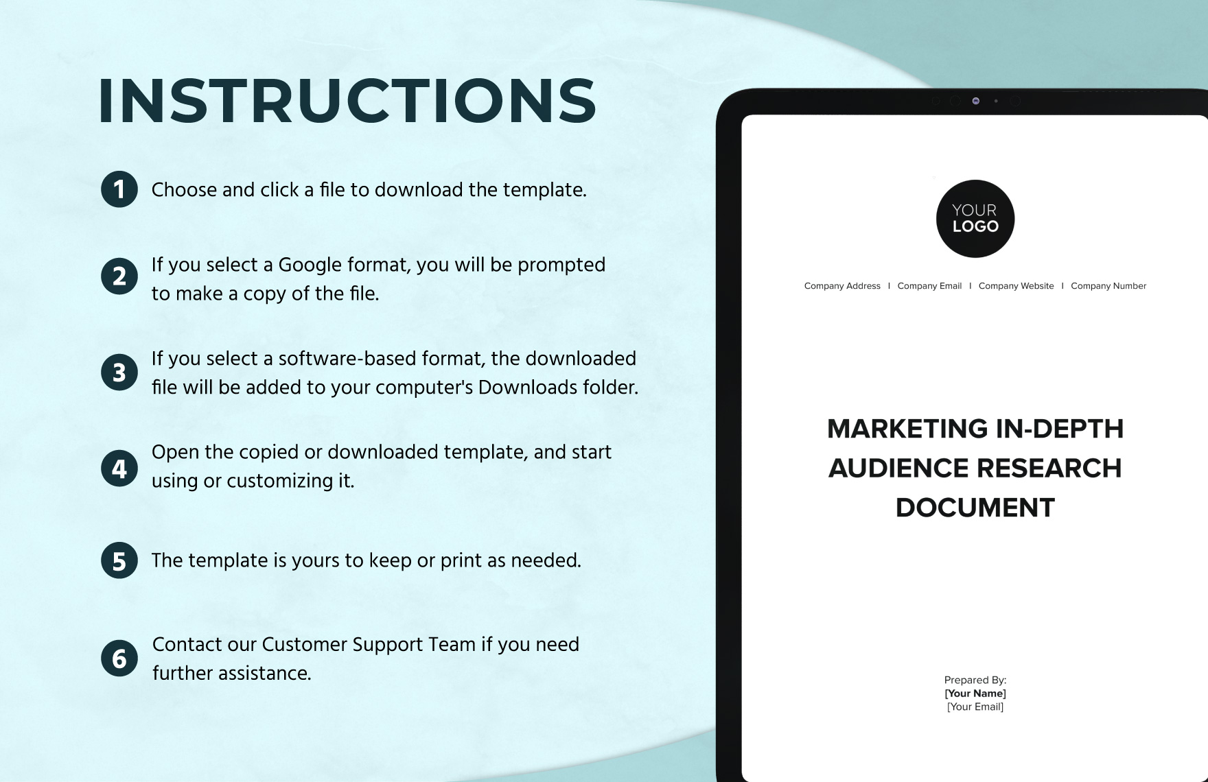 Marketing Indepth Audience Research Document Template