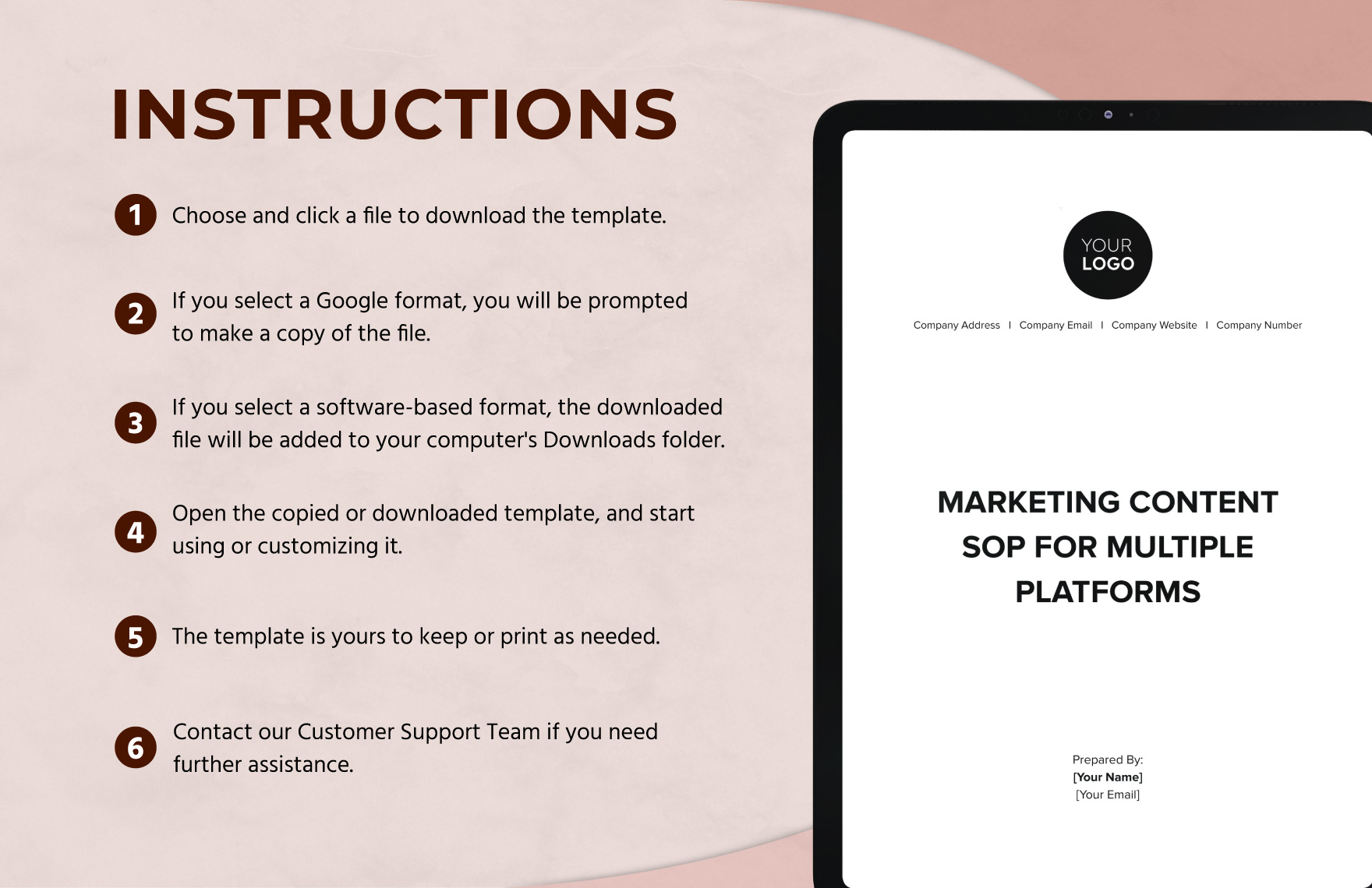 Marketing Content SOP for Multiple Platforms Template