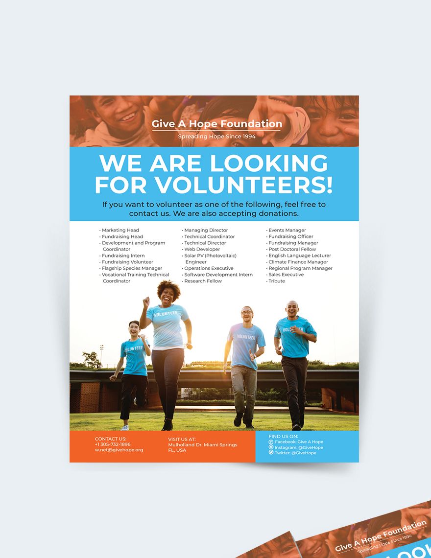 Volunteer Charity Flyer Template