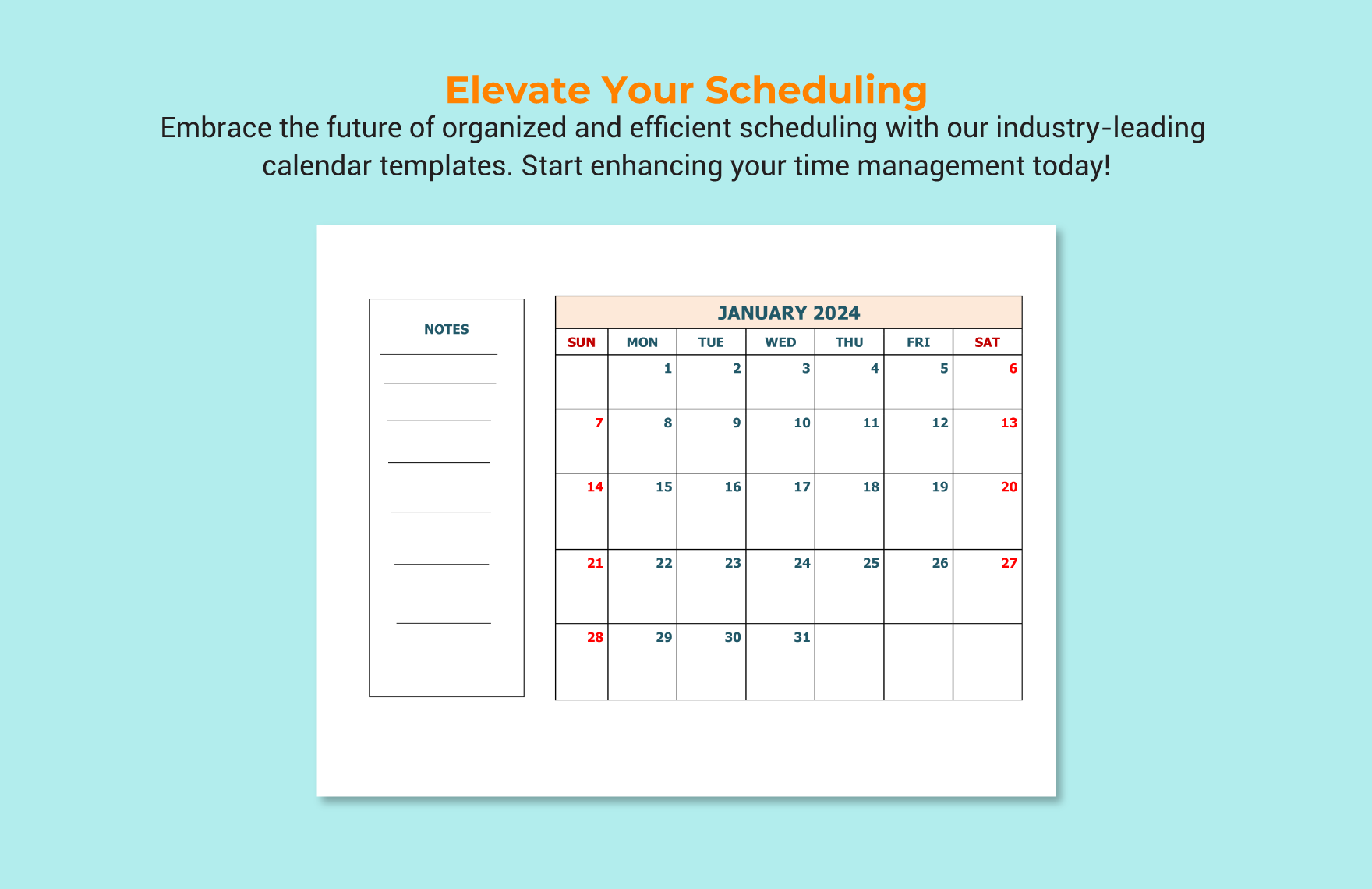 Printable Calendar Template Download in Word, Google Docs, PDF