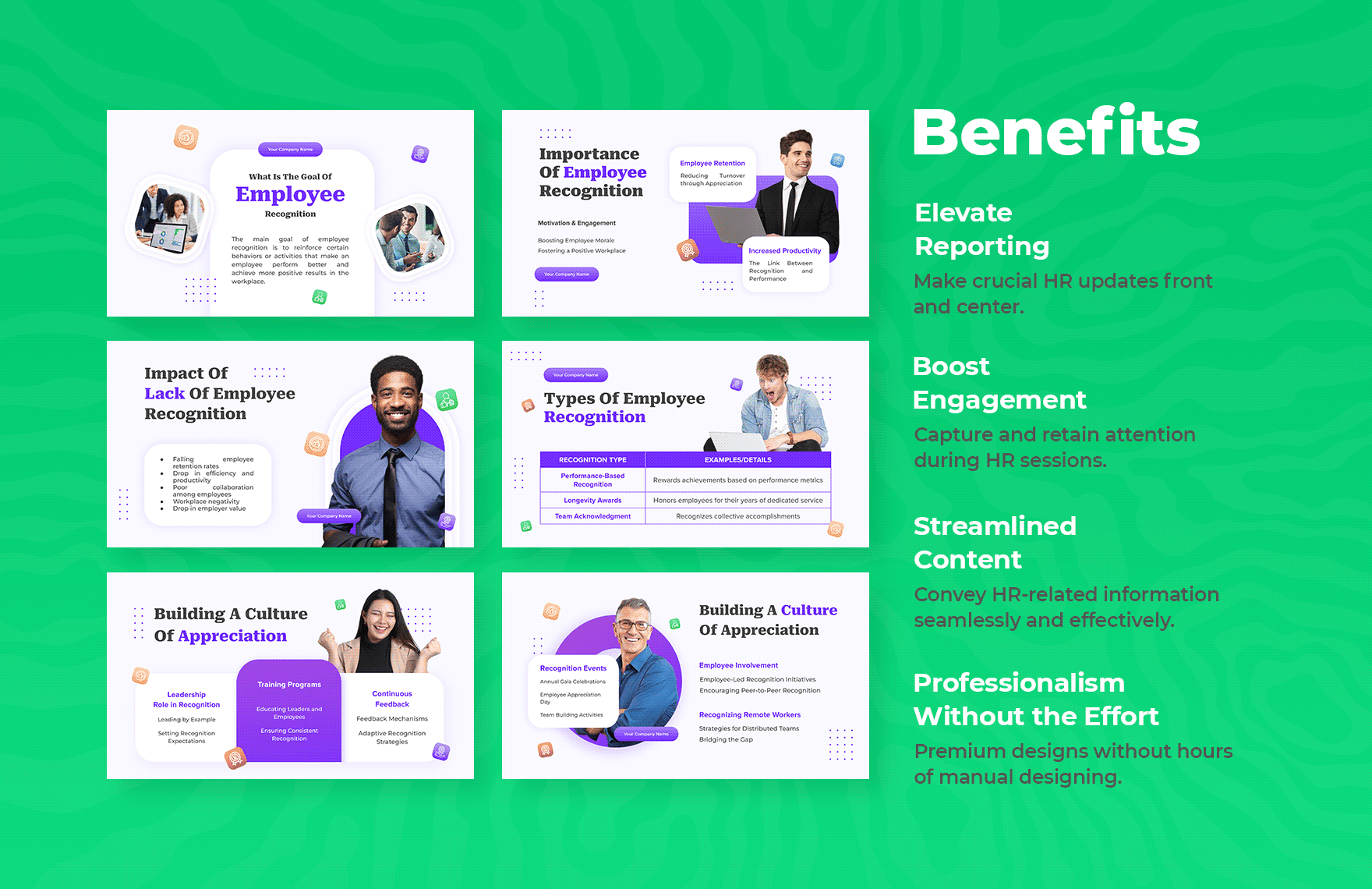 Employee Recognition and Awards Presentation HR Template