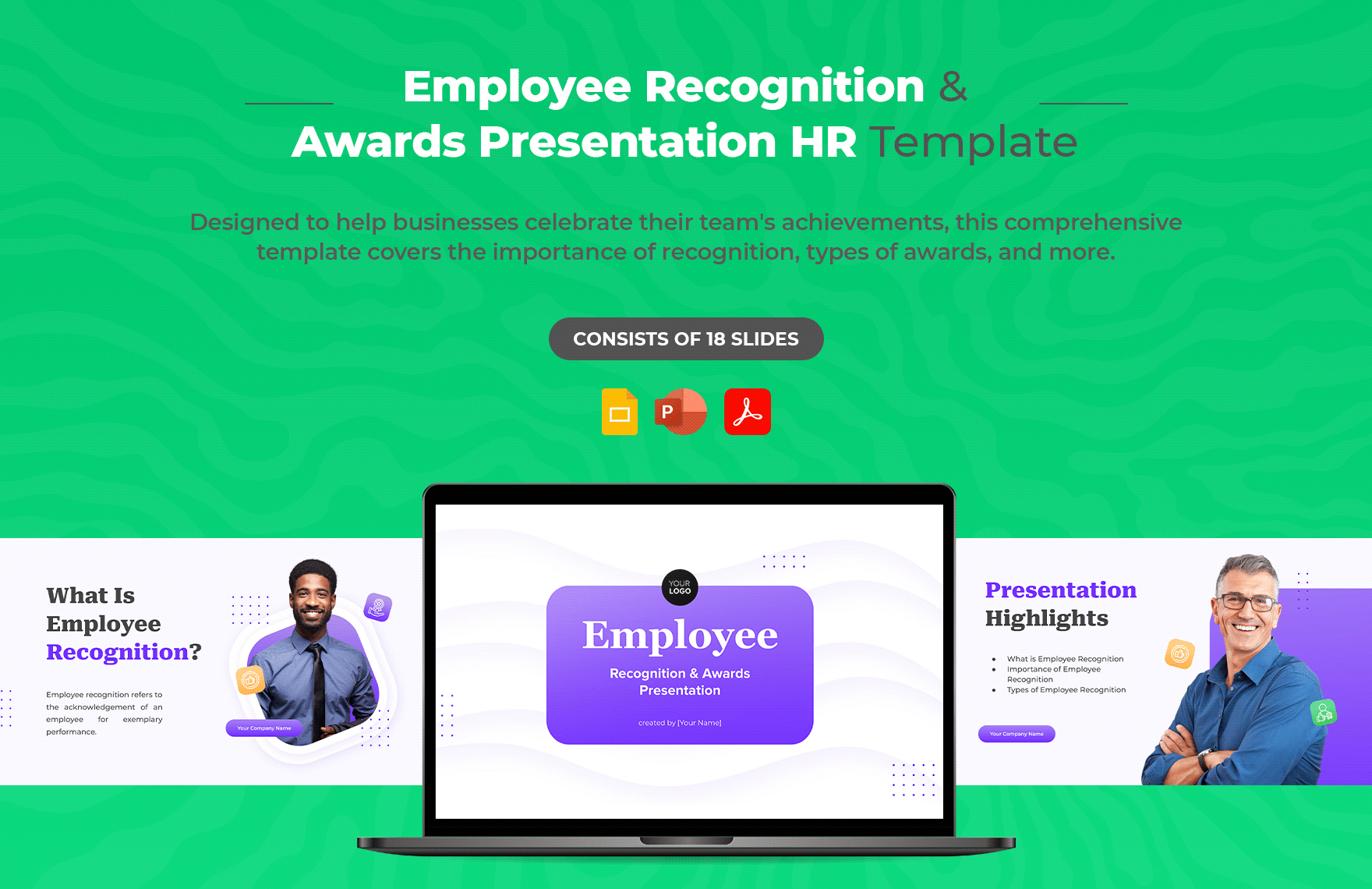 Employee Recognition and Awards Presentation HR Template