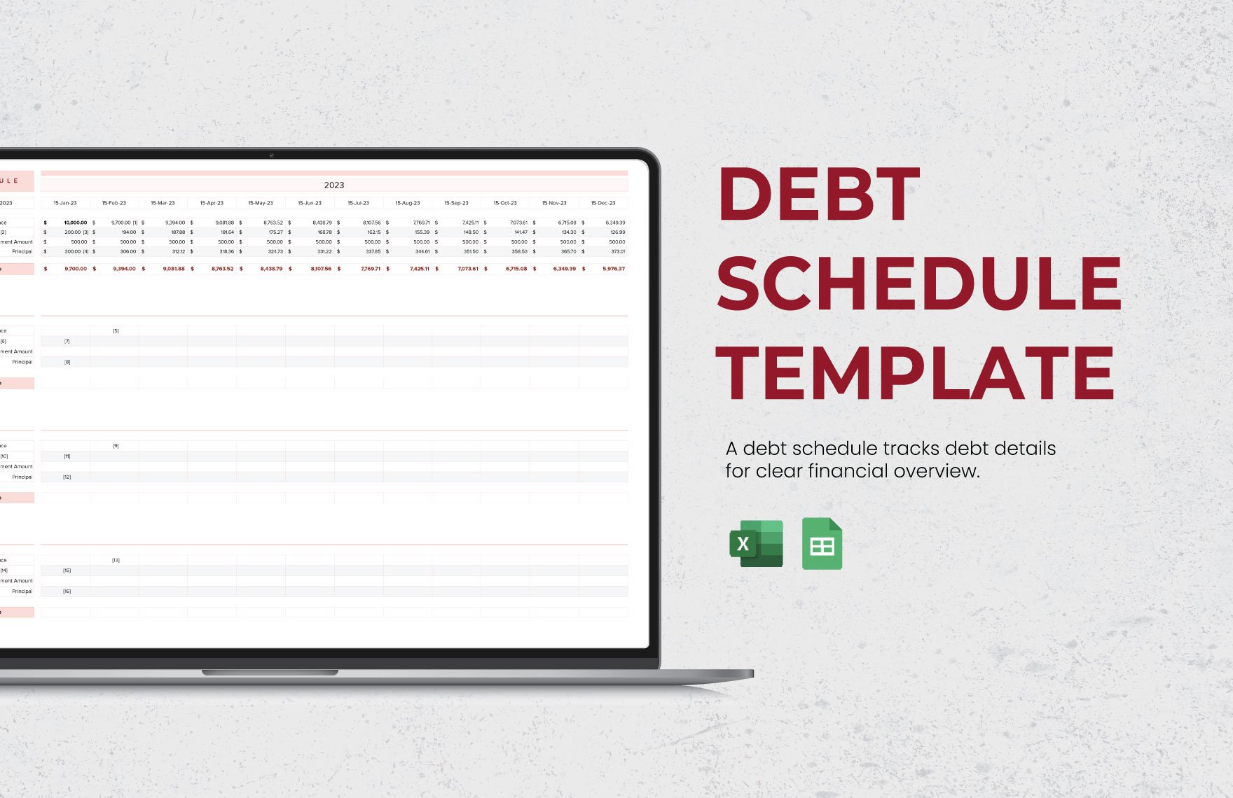 Debt Schedule Template