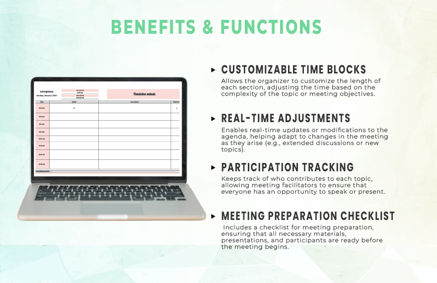 Agenda Schedule Template Agenda Schedule Template