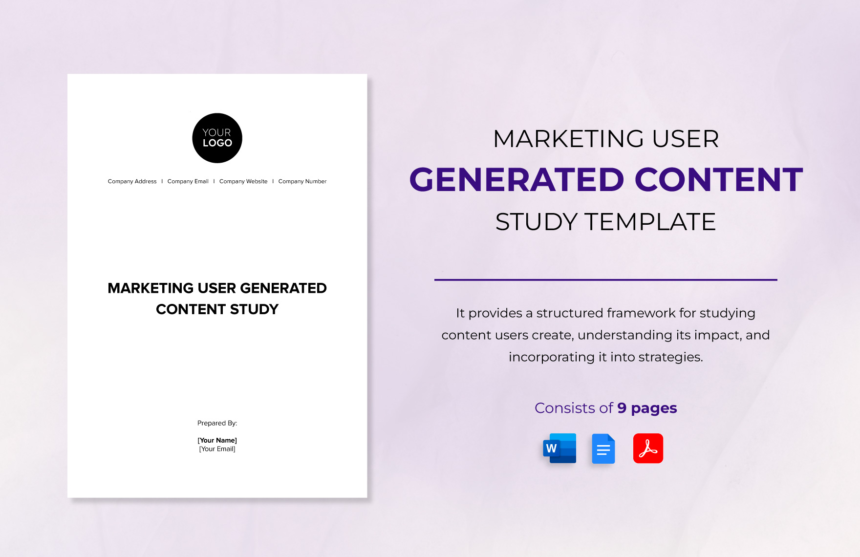 Marketing User Generated Content Study Template in Word, Google Docs, PDF