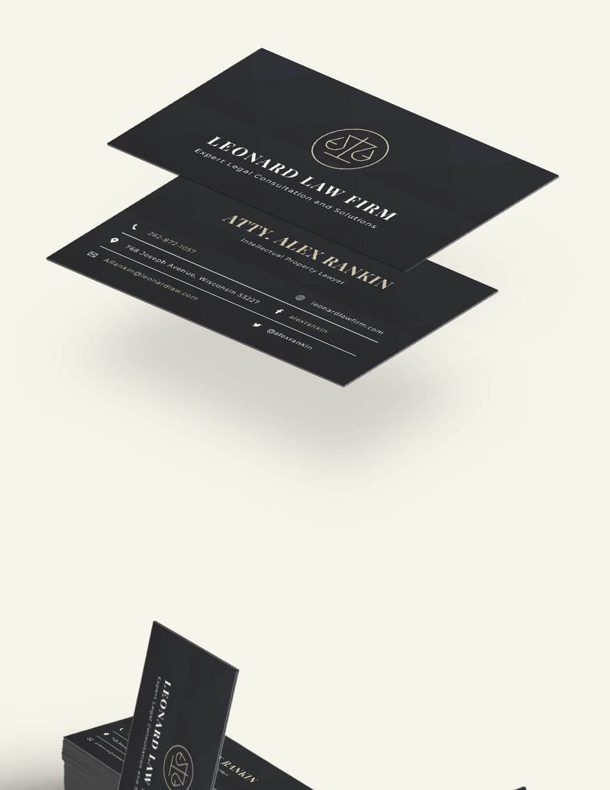 Chalkboard Attorney Business Card Template