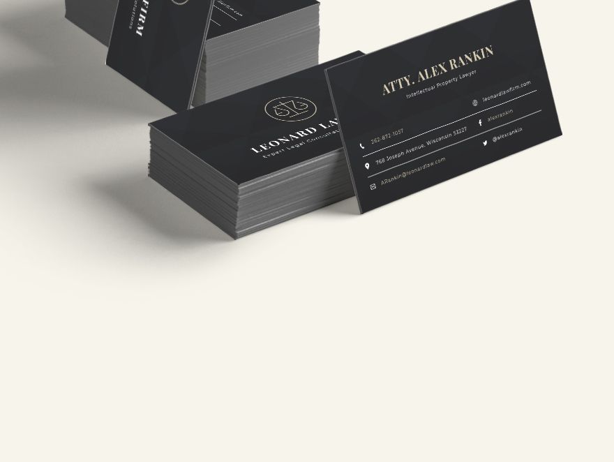Chalkboard Attorney Business Card Template