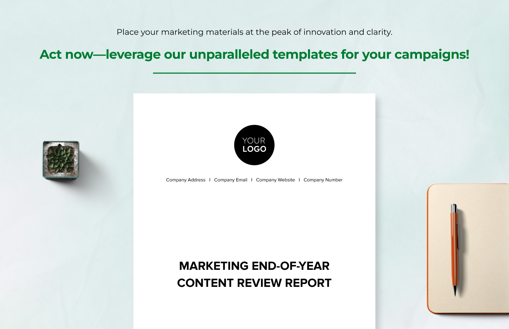 Marketing End-of-Year Content Review Report Template