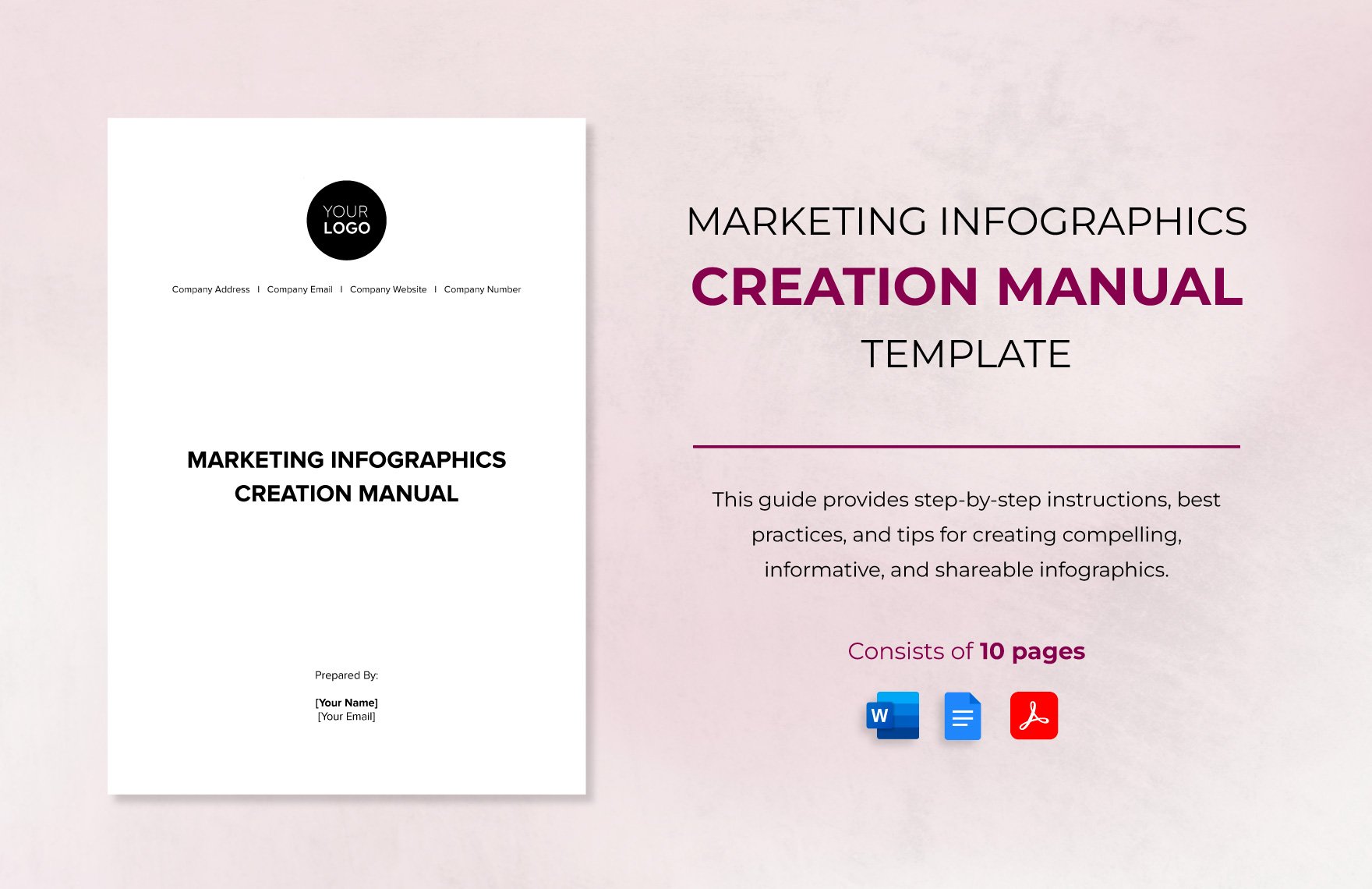 Marketing Infographics Creation Manual Template in Word, Google Docs, PDF