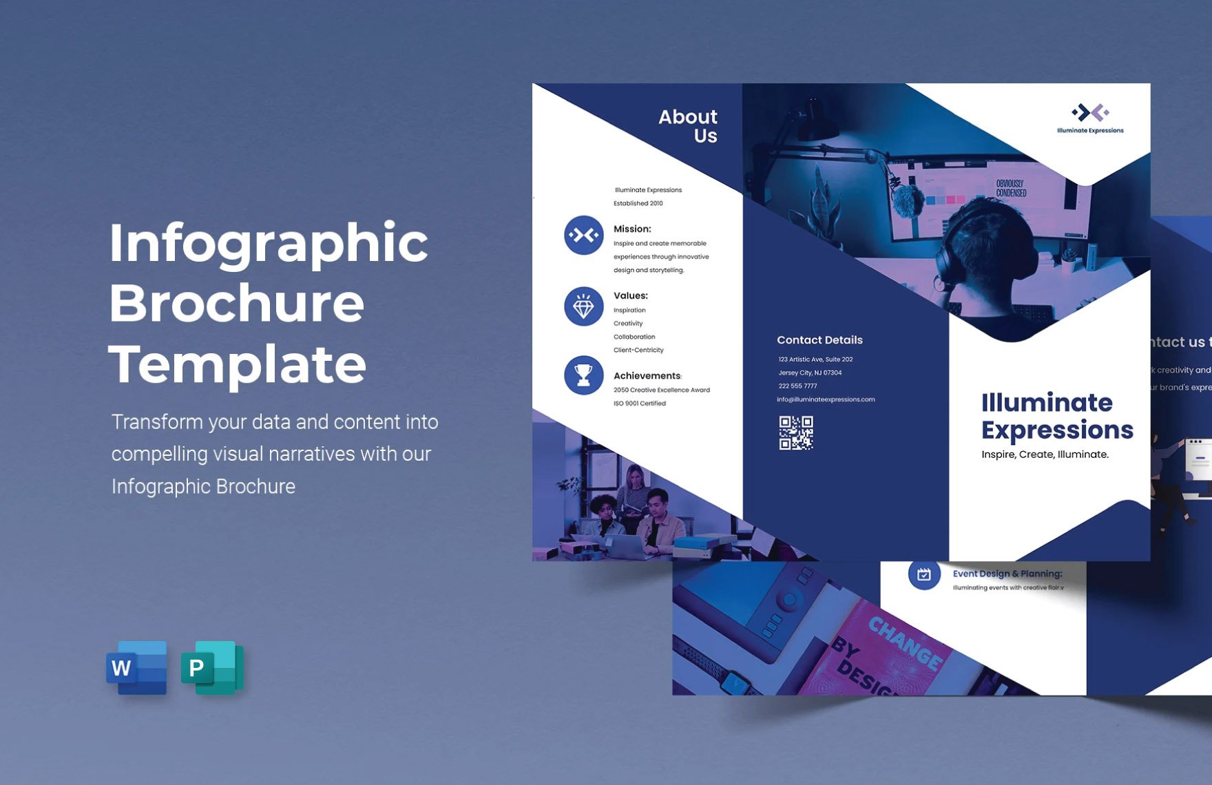 Free Infographic Brochure Template in Word, Publisher