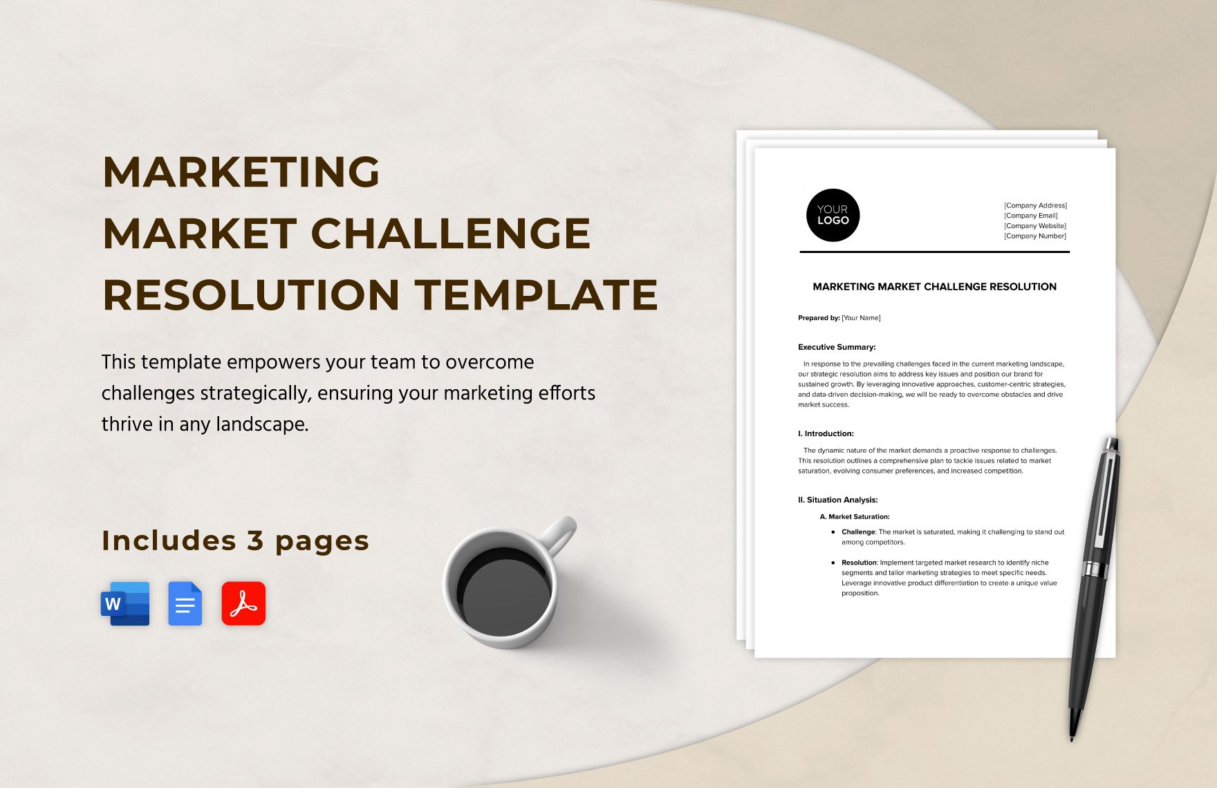 Marketing Market Challenge Resolution Template