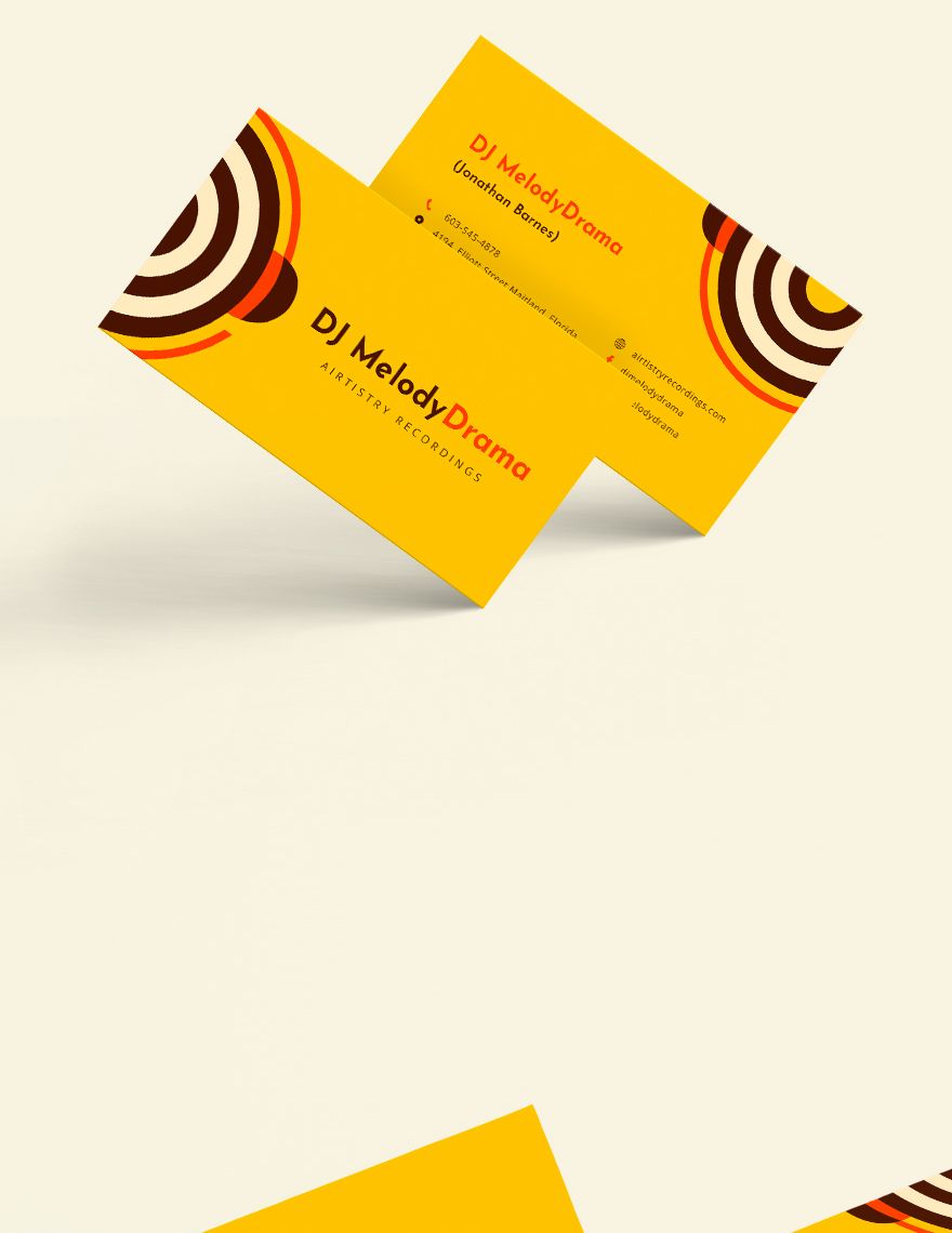 Simple DJ Business Card Template