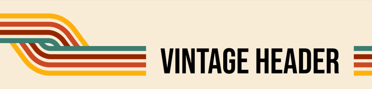 Free Vintage Header Text Template